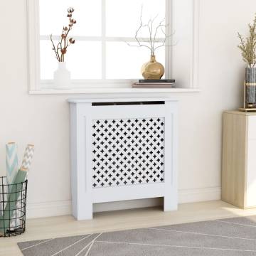 Stylish White MDF Radiator Cover 78 cm | Hipomarket UK