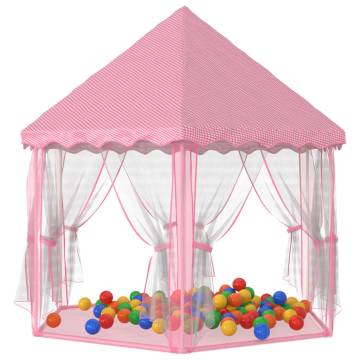 Princess Play Tent with 250 Balls - Pink 133x140 cm | HipoMarket