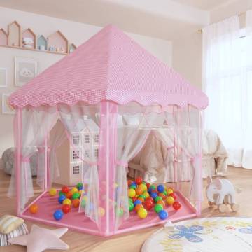 Princess Play Tent with 250 Balls - Pink 133x140 cm | HipoMarket