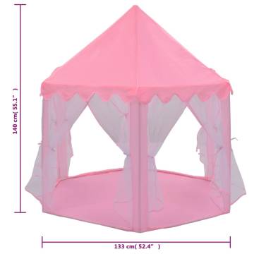 Princess Play Tent with 250 Balls - Pink 133x140 cm | HipoMarket