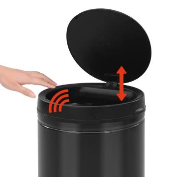 Automatic Sensor Dustbin 60L - Carbon Steel Black