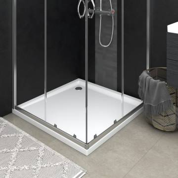 Square ABS Shower Base Tray White 80x80 cm - Modern Comfort