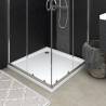 Square ABS Shower Base Tray White 80x80 cm Colour white Size 80 x 80 cm 