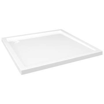 Square ABS Shower Base Tray White 80x80 cm - Modern Comfort