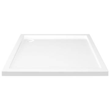 Square ABS Shower Base Tray White 80x80 cm - Modern Comfort