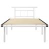 Elegant White Metal Bed Frame 100x200 cm | Hipomarket