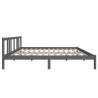 Stylish Grey Solid Wood Bed Frame 160x200 cm - Hipomarket