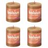 Bolsius Rustic Pillar Candles Shine 4 pcs 80x68 mm Spice Brown Colour spice brown Size 80 x 68 mm Quantity in Package 4 