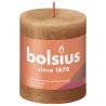 Bolsius Rustic Pillar Candles - Spice Brown (4 pcs) | HipoMarket