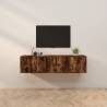 Wall-mounted TV Cabinets 2 pcs Smoked Oak 80x34.5x40 cm Colour smoked oak Quantity in Package 2 Width 80 cm 