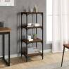 Book Cabinet Brown Oak 40x33x100 cm Engineered Wood and Steel Colour brown oak Quantity in Package 1 Height 100 cm Width 40 cm 