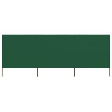 3-Panel Wind Screen Fabric 400x160 cm Green - HIPOMarket