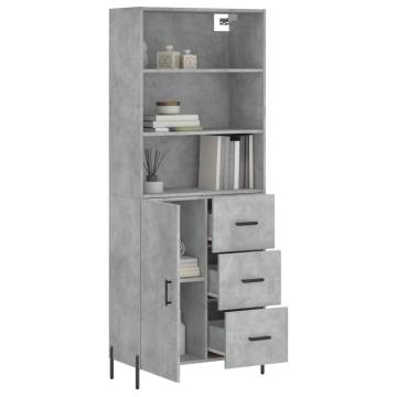 Elegant Highboard Concrete Grey - Stylish Storage Solution