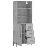 Elegant Highboard Concrete Grey - Stylish Storage Solution