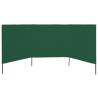 3-Panel Wind Screen Fabric 400x160 cm Green - HIPOMarket