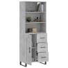 Highboard Concrete Grey | Stylish Engineered Wood Storage