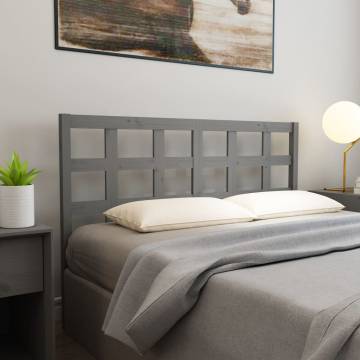 Grey Solid Wood Bed Headboard - 156x4x100 cm | Hipomarket