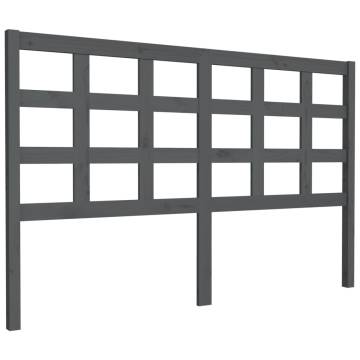 Grey Solid Wood Bed Headboard - 156x4x100 cm | Hipomarket