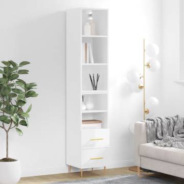 Highboard High Gloss White - Elegant Storage Solution | HipoMarket