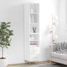 Highboard High Gloss White 34.5x34x180 cm Engineered Wood Colour high gloss white Quantity in Package 1 Model 2 drawers 2 shelves 