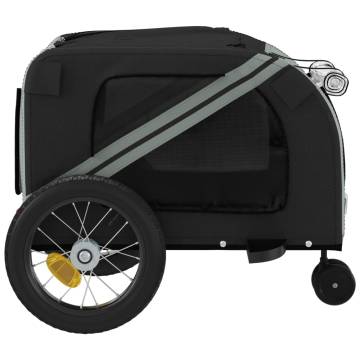 Pet Bike Trailer - Grey & Black Oxford Fabric & Iron | HipoMarket