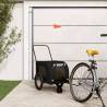 Pet Bike Trailer Black Oxford Fabric and Iron Colour black (with handle) Size 125 x 63 x 66 cm 