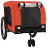 Pet Bike Trailer - Durable Orange & Black for Comfortable Rides