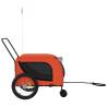 Pet Bike Trailer - Durable Orange & Black for Comfortable Rides