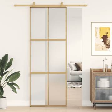 Sliding Door Gold 76x205 cm - Frosted ESG Glass & Aluminium