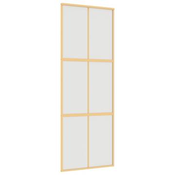 Sliding Door Gold 76x205 cm - Frosted ESG Glass & Aluminium