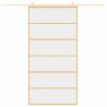 Sliding Door Gold 102.5x205 cm - Clear Glass & Aluminium