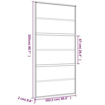 Sliding Door Gold 102.5x205 cm - Clear Glass & Aluminium