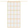 Sliding Door Gold 102.5x205 cm - Clear ESG Glass & Aluminium