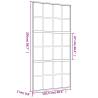 Sliding Door Gold 102.5x205 cm - Clear ESG Glass & Aluminium