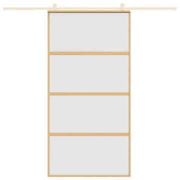 Sliding Door Gold 102.5x205 cm - Frosted ESG Glass & Aluminium