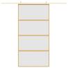 Sliding Door Gold 102.5x205 cm - Frosted ESG Glass & Aluminium