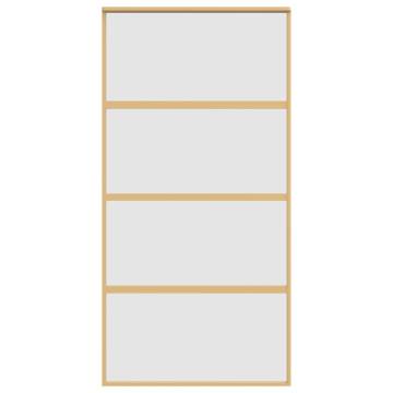 Sliding Door Gold 102.5x205 cm - Frosted ESG Glass & Aluminium