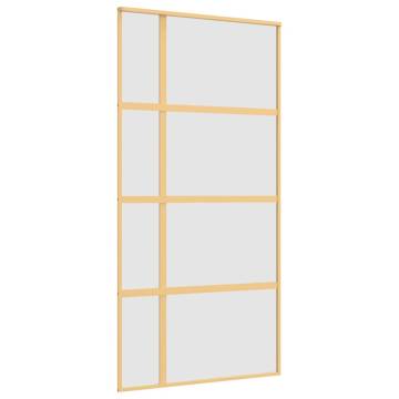 Sliding Door Gold 102.5x205 cm - Frosted ESG Glass & Aluminium