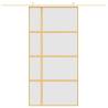 Sliding Door Gold 102.5x205 cm - Frosted ESG Glass & Aluminium