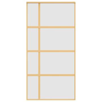 Sliding Door Gold 102.5x205 cm - Frosted ESG Glass & Aluminium