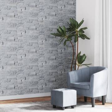 3D Stone Look Wallpaper - Light Grey | HipoMarket