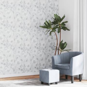 3D Flower Pattern Grey Wallpaper - Stylish Home Decor