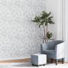 Wallpaper 3D Flower Pattern Grey Colour flower Quantity in Package 1 