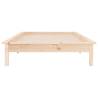 LED Bed Frame 90x190 cm - Single Solid Wood with Lights