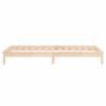 LED Bed Frame 90x190 cm - Single Solid Wood with Lights