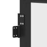 Slim Black Interior Door with Tempered Glass | Hipomarket