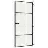 Interior Door Slim Black 93x201.5 cm - Tempered Glass & Aluminium