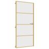 Interior Door Slim Golden 93x201.5 cm with Tempered Glass