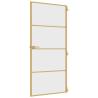 Interior Door Slim Golden 93x201.5 cm with Tempered Glass