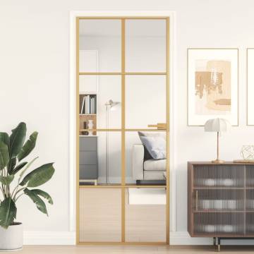 Interior Door Slim Golden 83x201.5 cm - Modern Glass & Aluminium